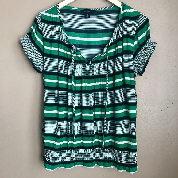 [Tommy Hilfiger] Green Stripped Shirt - Picture 1 of 2